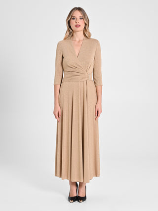 Abito Lungo Lurex Gold