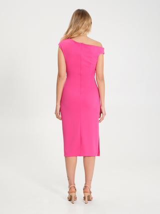Abito Tubino con Scollo Asimmetrico