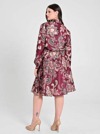 Abito Curvy Stampa cachemire