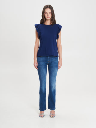 T-shirt con Alette Blu