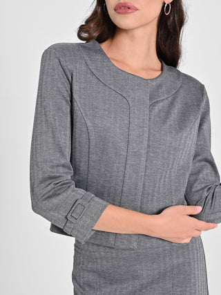 Giacca in Tessuto Spinato