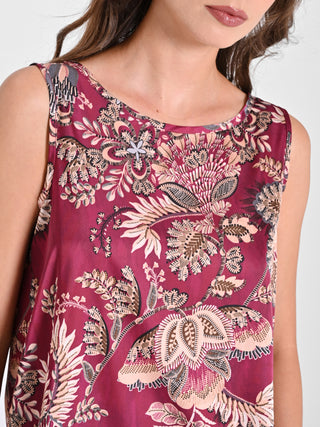 Top stampa Cachemire