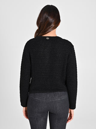 Cardigan Lurex Argento