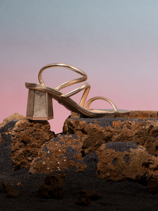 Sandali con Tubolari Oro