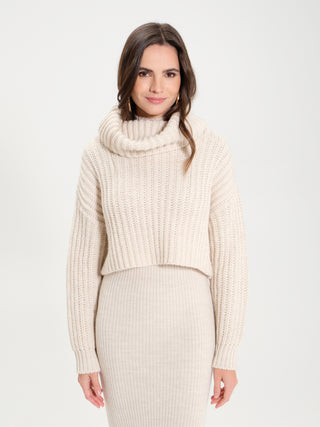 Maglione Crop Collo a Ciambella
