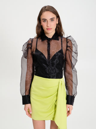 Camicia in Organza con Pietre