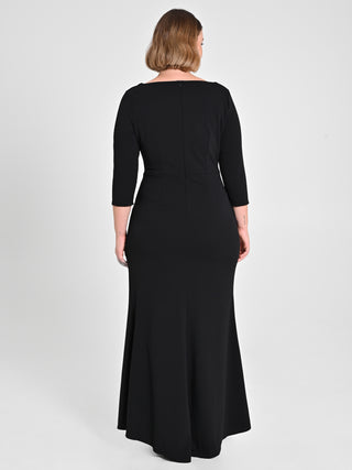 Abito Lungo Curvy Nero