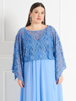 Mantella Coprispalle Rinascimento Curvy atelier in Pizzo Glitter