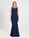 Abito Lungo in Scuba mano Crêpe