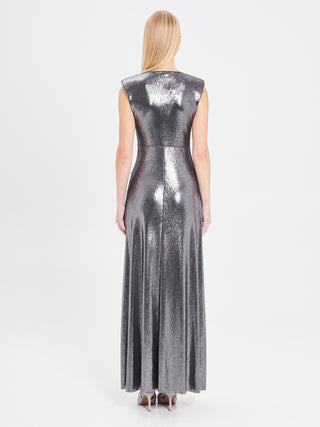 Abito laminato con incrocio