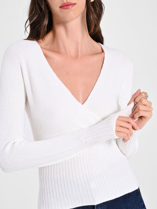 Maglioncino Bianco con Incrocio