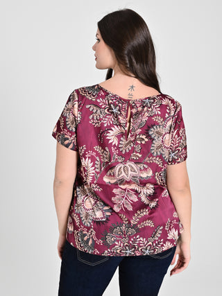 Top Curvy stampa Cachemire