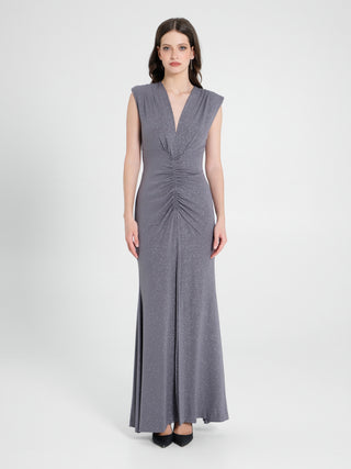 Abito Arriccio Microglitter Grigio