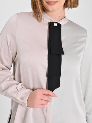Camicia Curvy con Cravattino Removibile