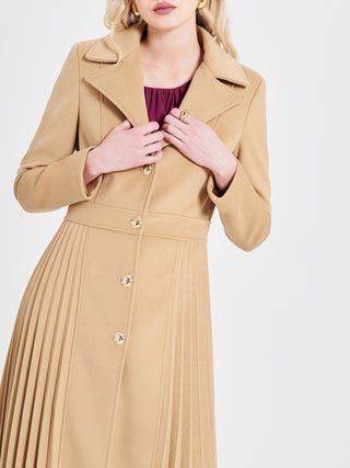 Cappotto Cammello Plissé