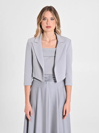 Giacca Corta in Scuba Mano Crepe