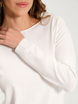 Maglia ECOVERO® Barchetta Panna