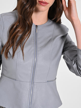 Giubbino in similpelle con Baschina