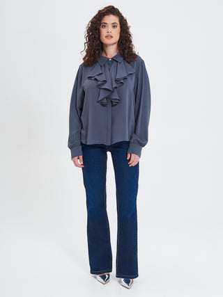 Camicia Curvy Volants