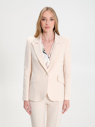 Giacca in Tessuto Tecnico Beige