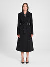 Maxi Cappotto Nero con Cintura