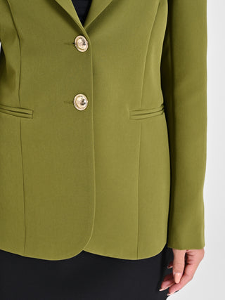 Giacca in Tessuto Tecnico Verde Muschio