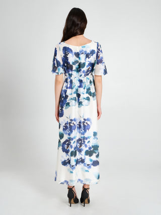 Abito Lungo Stampa Floreale