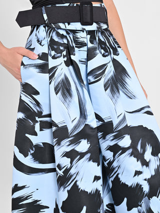 Maxi Gonna in Duchesse stampa Floreale