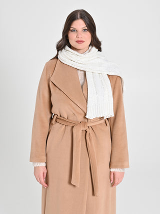 Sciarpa Treccia LureX Bianca