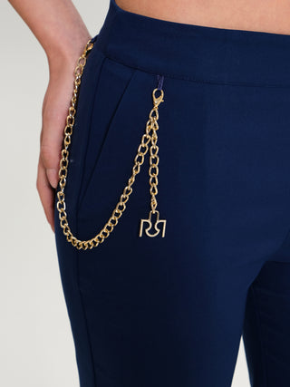 Pantaloni a Zampa in Gabardina