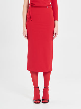 Gonna Midi Total Rouge