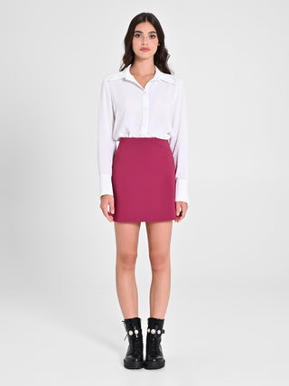 Minigonna ad A in Tessuto Tecnico