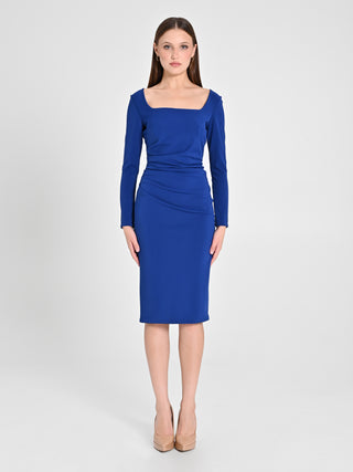 Tubino Blu con Scollo Squadrato