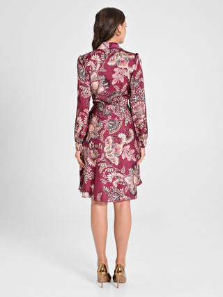 Wrap Dress stampa Cachemire