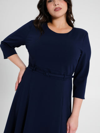 Abito Curvy Midi Blu
