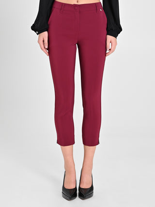 Pantaloni Skinny Bordeaux