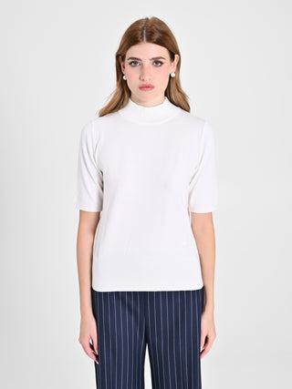 Lupetto Mezza Manica Bianco