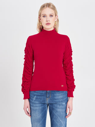 Lupetto Bordeaux con Arricci