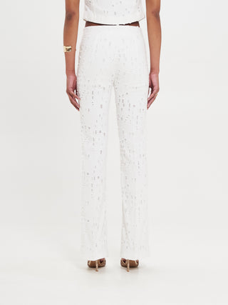 Pantaloni Flared in Denim