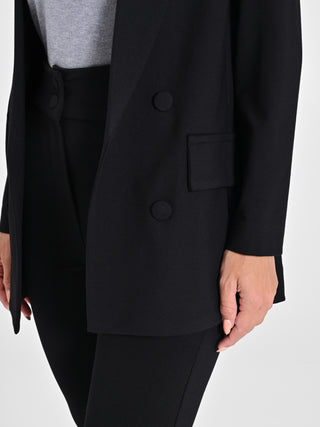 Giacca Aperta in Punto Milano Nero