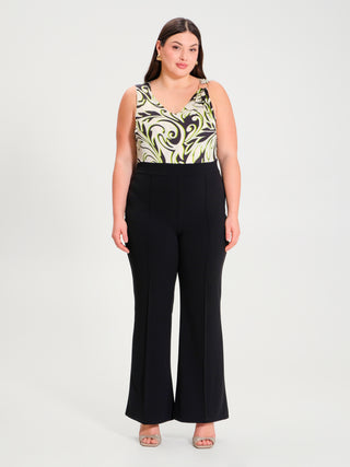 Tuta Curvy Stampa Damascata Bicolor