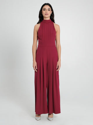 Tuta Pieghe Cucite Bordeaux