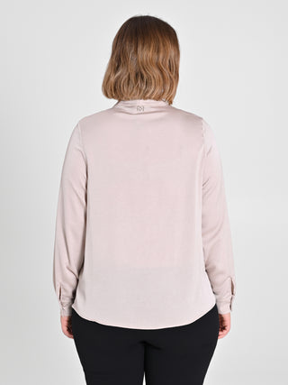 Camicia Curvy con Cravattino Removibile