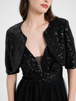 Coprispalle Aperto in Paillettes