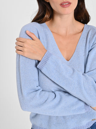 Maglione Lana Cashmere Azzurro