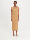 Abito Midi Elasticizzato Biscotto