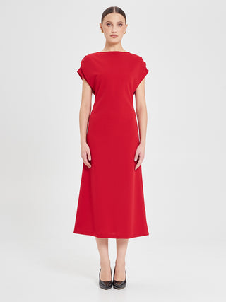 Abito Midi Total Rouge