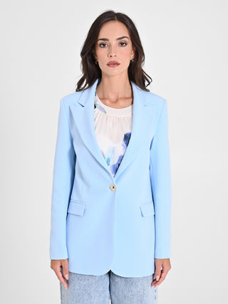 Giacca in Tessuto Tecnico Azzurra