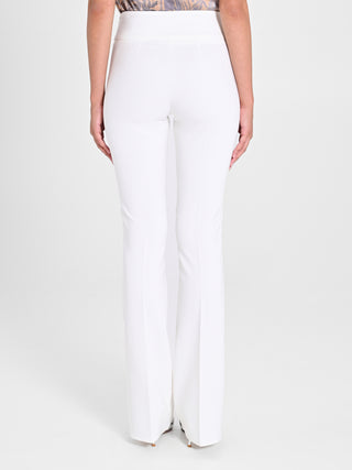 Pantaloni Flared in Tessuto Tecnico Bianco