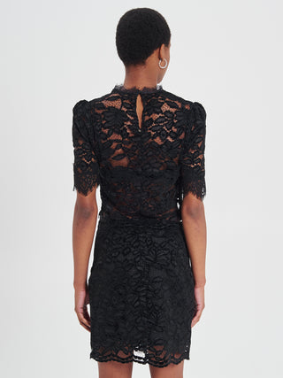 Blusa in Pizzo & Velluto